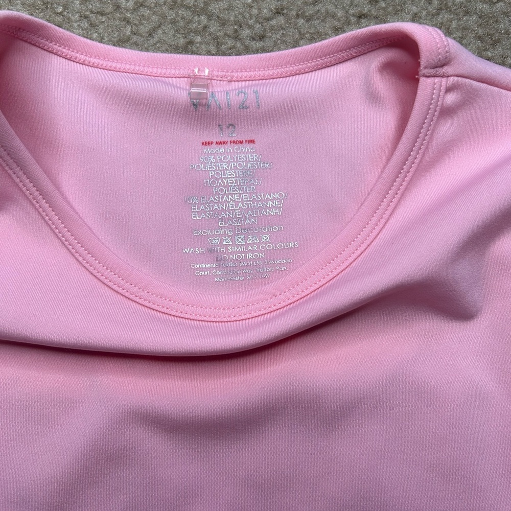 VAI21 Pink Active Crop Top Medium - Picture 2 of 7